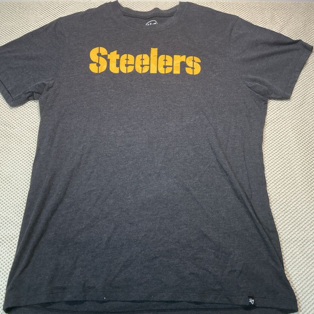 ’47 Pittsburgh Steelers T Shirt Men’s L/G Black Circa 1961 NFL Graphic